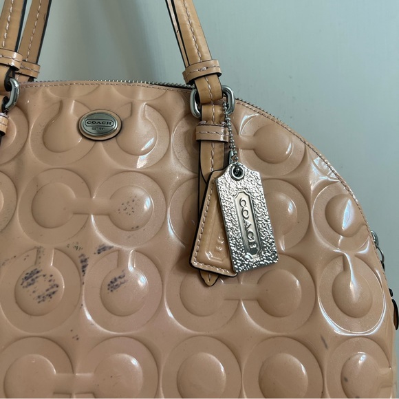 Coach signature Debossed Patent Leather Mini Satchel Crossbody bag - Picture 3 of 16